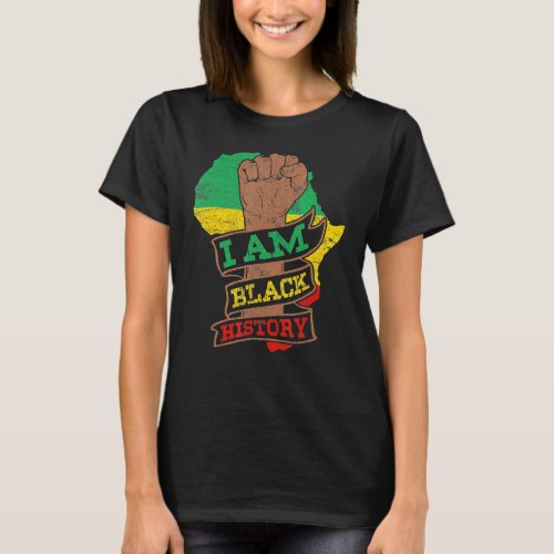 I Am Black History Month African American Black Pr T_Shirt