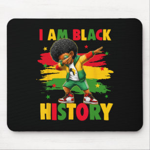 I Am Black History Month African American Dabbing Mouse Pad