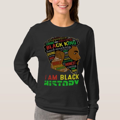 I Am Black History Month African American For Mens T_Shirt