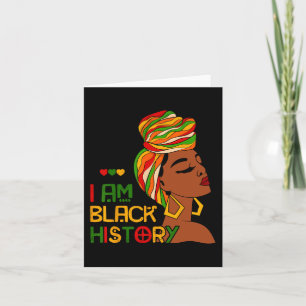 I Am Black History Month African American Juneteen Card
