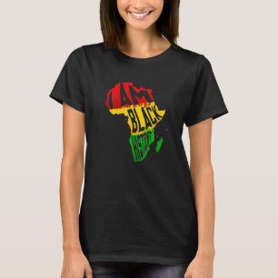 I Am Black History Month African American Map Mela T-Shirt