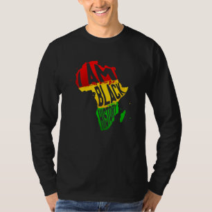 I Am Black History Month African American Map Mela T-Shirt