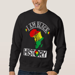 I Am Black History Month African Map American Cele Sweatshirt