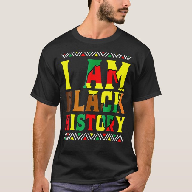 I Am Black History Month Afro African Pride Men Wo T-Shirt (Front)