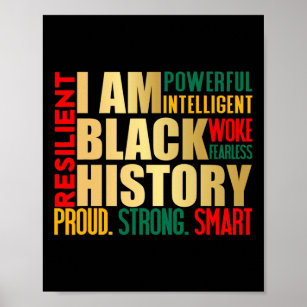 I Am Black History Month American African Pride Ce Poster
