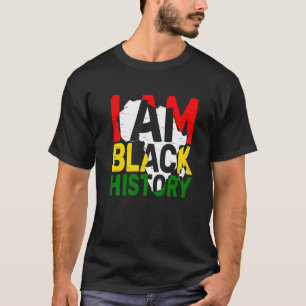 I Am Black History Month American Melanin BLM Afri T-Shirt