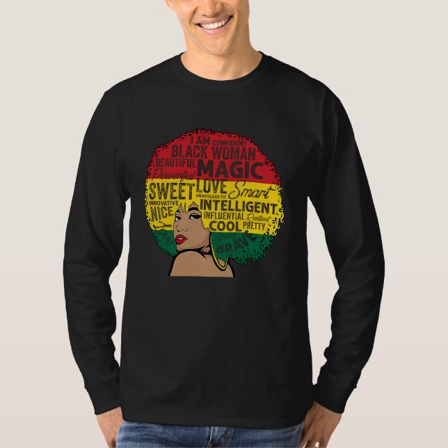 I Am Black History Month Black Queen BHM Pride Mel T-Shirt (Front)