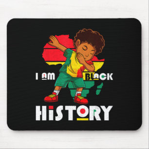 I Am Black History Month Kids Boys Afro African Am Mouse Pad