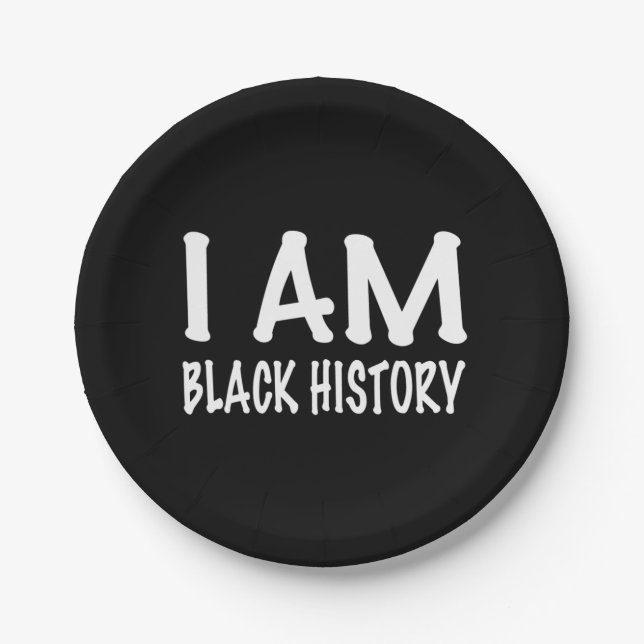 I Am Black History Paper Plates (Front)