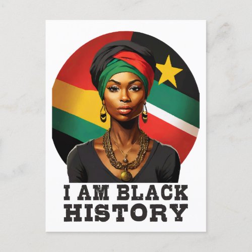 I am Black History Postcard