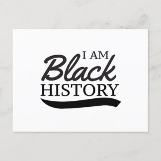 i am black history postcard