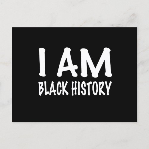 I Am Black History Postcard