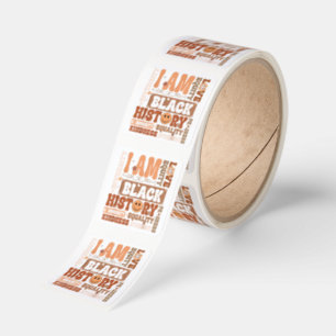 I Am Black History Typography Design Square Sticker