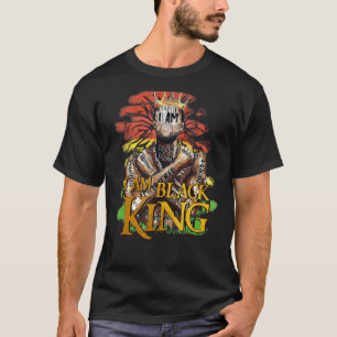 I Am Black Man King Powerful Dad Afro Melanin Blac T-Shirt