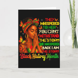 I Am Black Pride Black History Month African Outfi Card