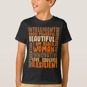 I Am Black Woman Black History African American Gi T-Shirt