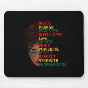 I Am Black Woman Black History Month Educated Blac Mouse Pad