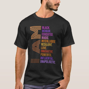 I Am Black Woman History Month Unapologetically Me T-Shirt