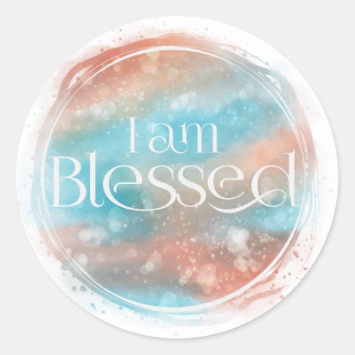 I am Blessed Classic Round Sticker