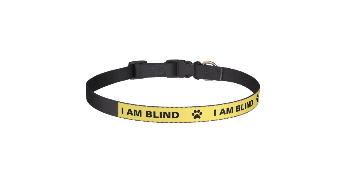 "I Am Blind" Special Needs Blind Dog Collar Zazzle