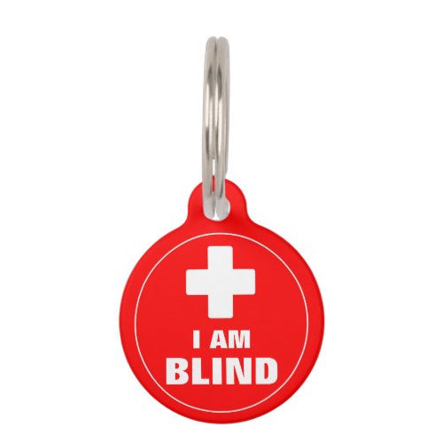 I Am Blind Special Needs Blind Pet ID Tag