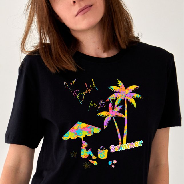 "I am Booked for the Summer" Custom Vacation  Tri-Blend Shirt (Creator Uploaded)