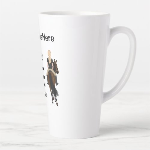I am born to ride but forced to work funny horse   latte mug