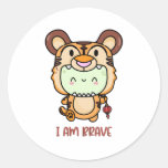 I am Brave sticker. Classic Round Sticker