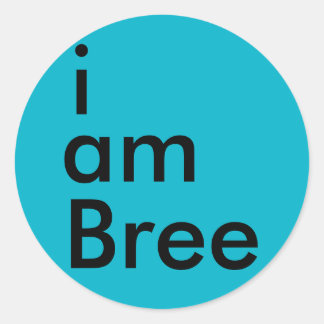 i am Bree Sticker (Blue)