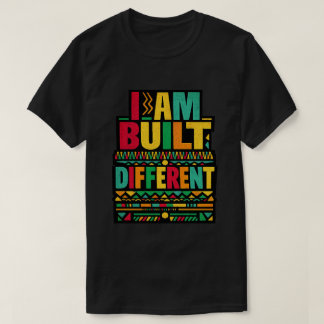 I Am Built Different Retro Typography T-Shirt