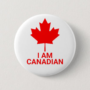 I Am Canadian ,canada,canadian,pride,nation,nation Button
