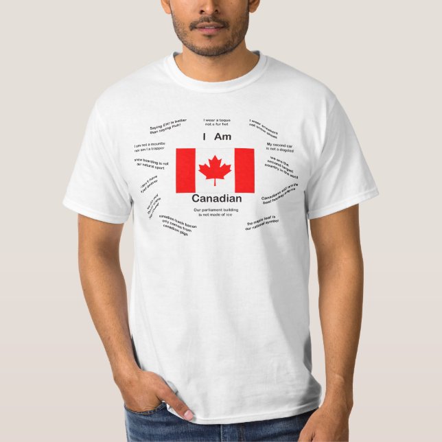 I am Canadian Important Facts: T-shirts (Front)