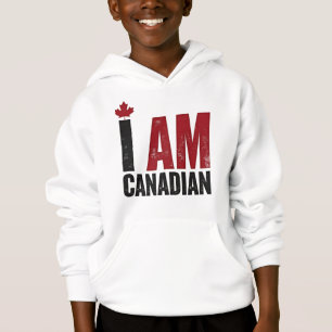 I Am Canadian – Patriotic Statement & Maple leaf Hoodie