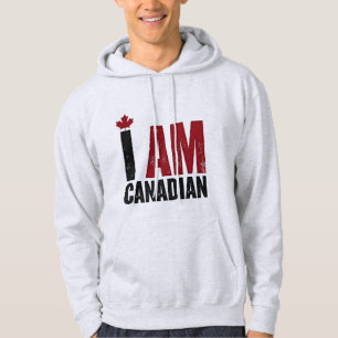 I Am Canadian – Patriotic Statement & Maple leaf Hoodie