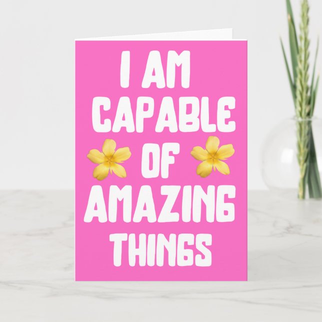 i am capable of amazing things thank you card (Front)