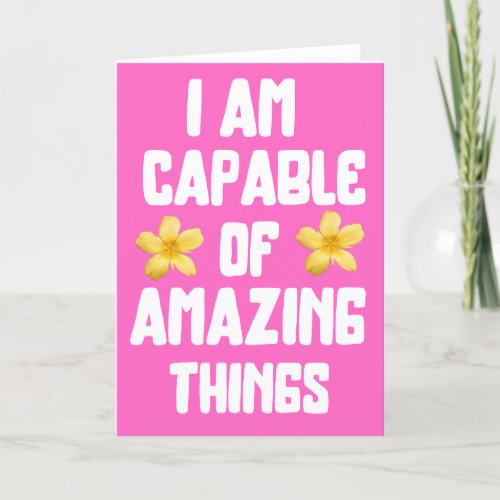 i am capable of amazing things thank you card