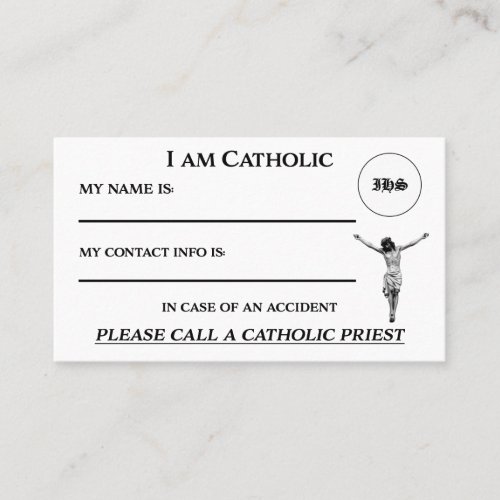 I Am Catholic ID Card