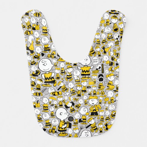 I Am Charlie Brown Pattern Baby Bib