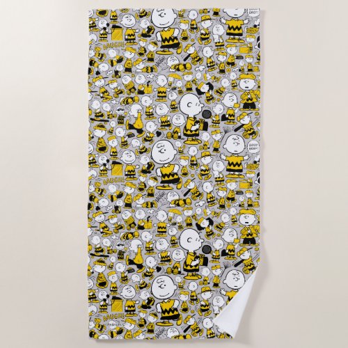 I Am Charlie Brown Pattern Beach Towel