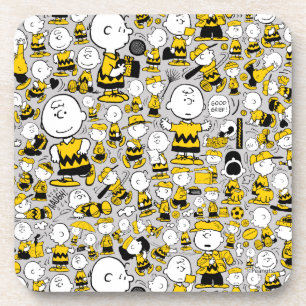 I Am Charlie Brown Pattern Beverage Coaster