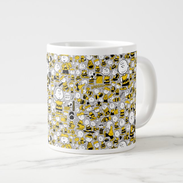 I Am Charlie Brown Pattern Giant Coffee Mug (Front Right)