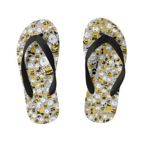 I Am Charlie Brown Pattern Kids Flip Flops