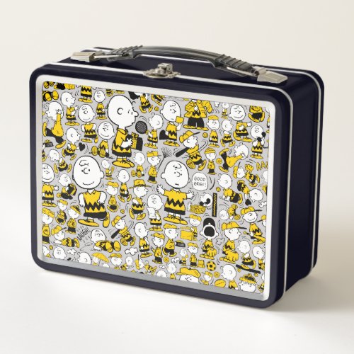 I Am Charlie Brown Pattern Metal Lunch Box