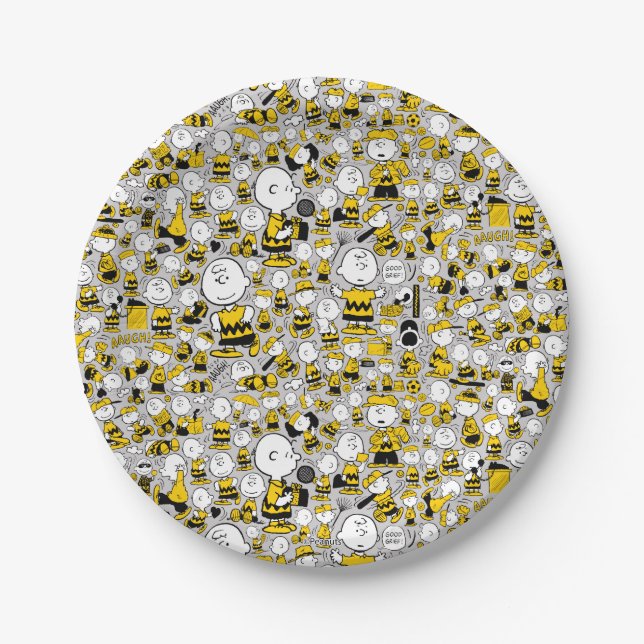 I Am Charlie Brown Pattern Paper Plates (Front)