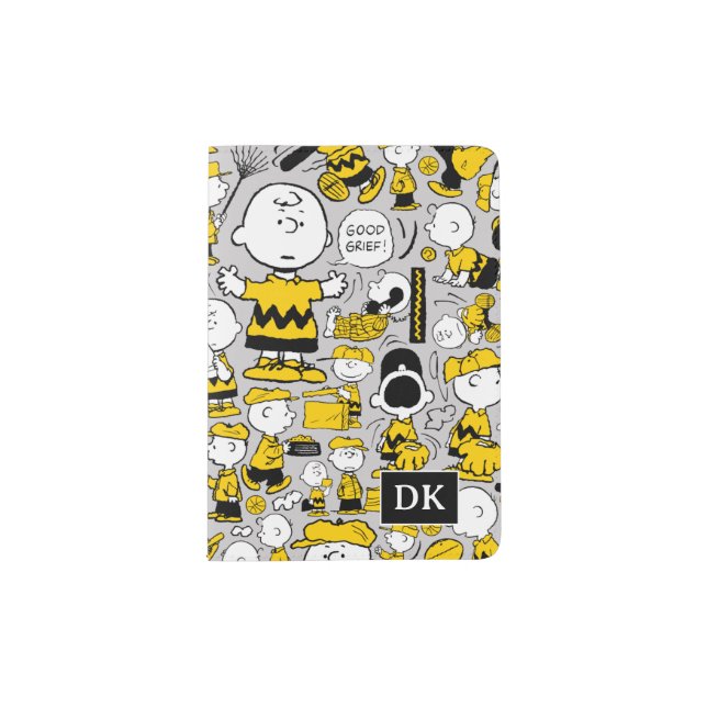 I Am Charlie Brown Pattern Passport Holder (Front)