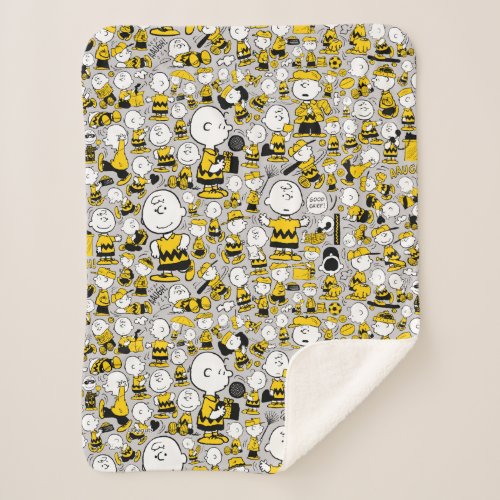 I Am Charlie Brown Pattern Sherpa Blanket