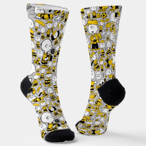 I Am Charlie Brown Pattern Socks