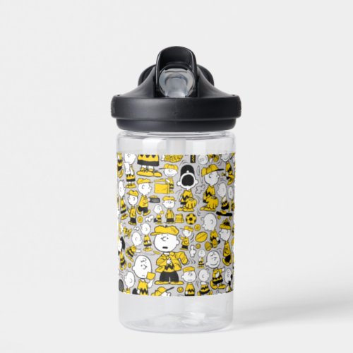 I Am Charlie Brown Pattern Water Bottle