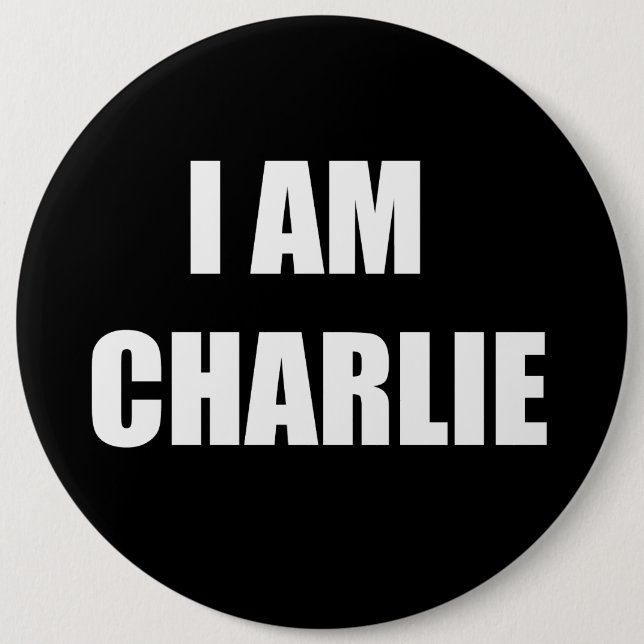 I AM CHARLIE PINBACK BUTTON (Front)