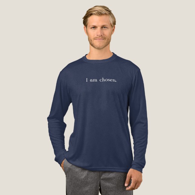 I am chosen Bella+Canvas Tri-blend Long Sleeve  Shirt (Full Front)